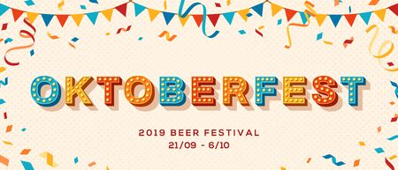 Oktoberfest advertisement templateのイラスト素材