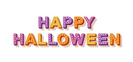 Happy Halloween typography isolatedのイラスト素材