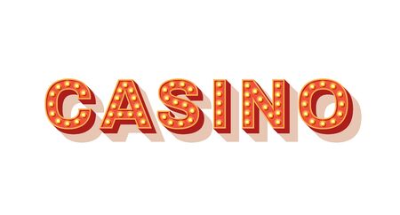 Casino illustration typographyのイラスト素材