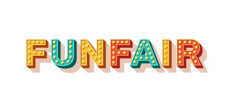 Funfair typography designのイラスト素材