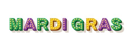 Mardi Gras typography designのイラスト素材