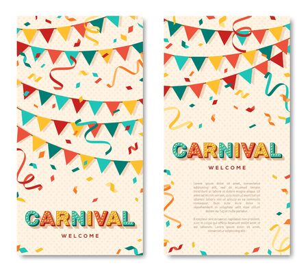 Carnival vertical bannersのイラスト素材
