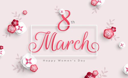Womens Day square frameのイラスト素材