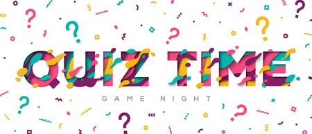 Quiz time typography designのイラスト素材