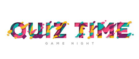 Quiz time typography designのイラスト素材