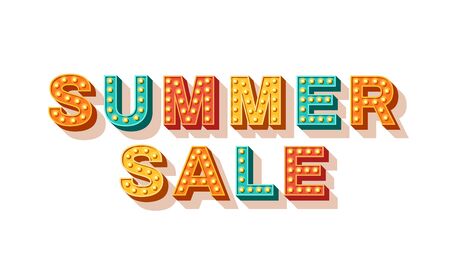 Summer sale vector typographyのイラスト素材