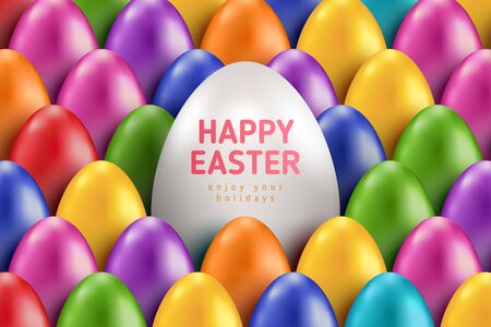 Easter concept banner with eggのイラスト素材