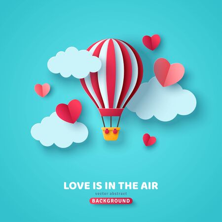 Valentines day concept with balloonのイラスト素材