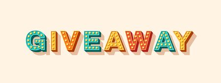Giveaway vector letteringのイラスト素材