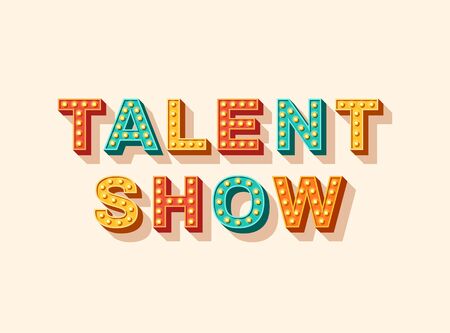 Talent show vector letteringのイラスト素材