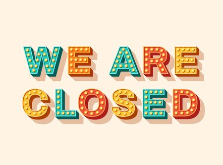 We are close vector letteringのイラスト素材