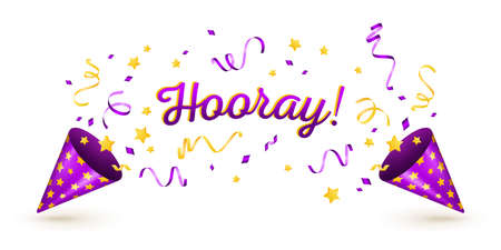 Violet party poppersのイラスト素材