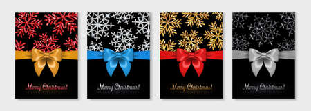 Christmas black greeting cardsのイラスト素材