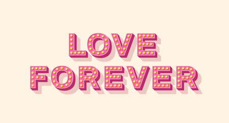 Slogan Love Foreverのイラスト素材