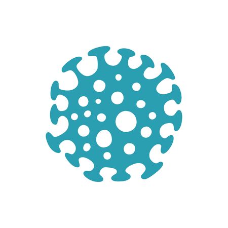 Symbol of Coronavirus COVID 19 or Coronavirus. Hand drawn isolated vector illustration on white backgroundのイラスト素材