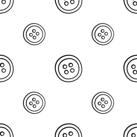 Seamless pattern with clothing buttons. Vector illustration in doodle style on white backgroundのイラスト素材