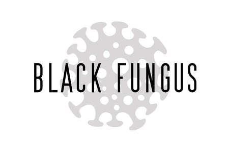 Black mold epidemic. Black fungus outbreak. Mucormycosis disease. Isolated vector illustration on white background.のイラスト素材