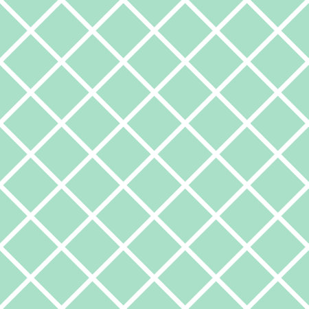 Minimal ceramic kitchen tile pattern. Diagonal cross line grid seamless pattern. Geometric diamond...
