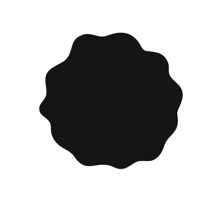 Doodle wave curve edge round frame. Hand drawn wavy circle border. Doodle brush drawn circle shape frame. Vector illustration isolated on white background.のイラスト素材