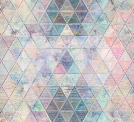 The design of the continuous pattern of the diamond pattern drawn in pastel colorの写真素材