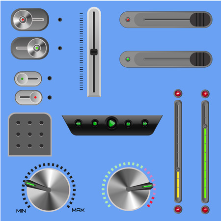 sliders.set of design elements in vectorのイラスト素材