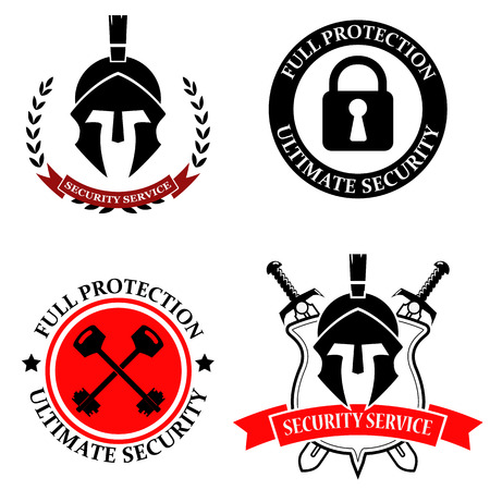 Security and protect vintage labels and badgesのイラスト素材