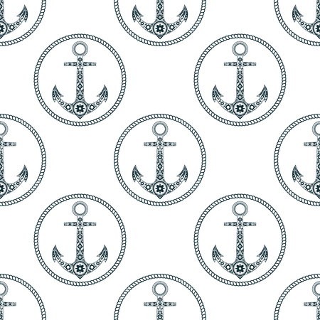 Vector anchors patternのイラスト素材