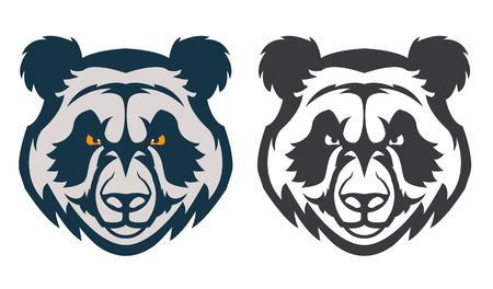 panda sport mascot. Design element , label, emblem, sign, badge. Vector illustration.のイラスト素材