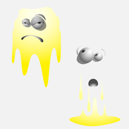 Emoticons - color and black and white / joke about friends / vectorのイラスト素材