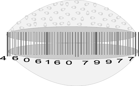 Hamburger barcode / minimalist / black and whiteのイラスト素材