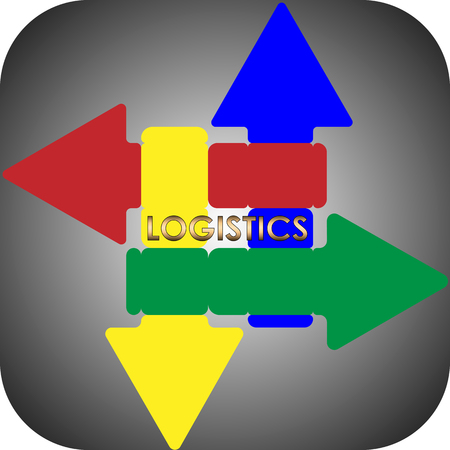 arrow abstraction logistics company modern business logoのイラスト素材