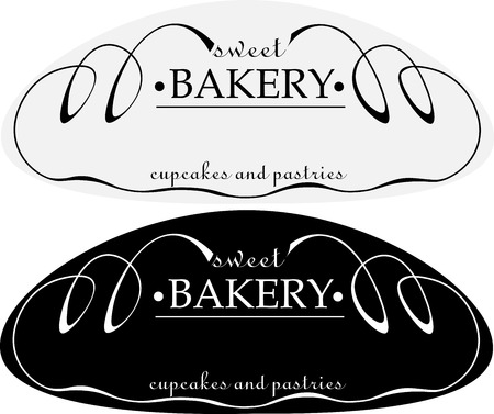 Minimalist abstract loaf sweet pastries logoのイラスト素材