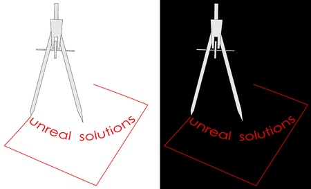 Compass and square unreal solutions logoのイラスト素材