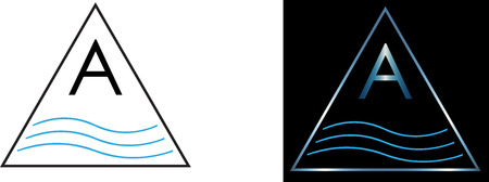 Pool screens water logo setのイラスト素材