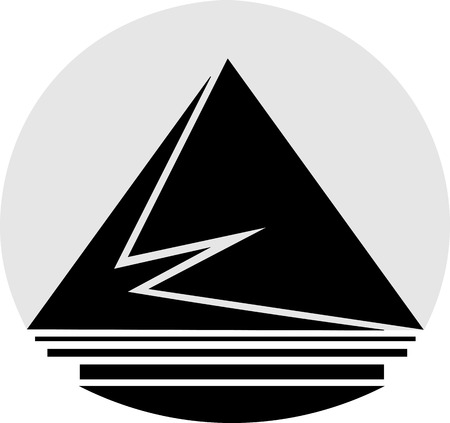 abstraction of triangles, rectangles and circle elements minimalist logoのイラスト素材