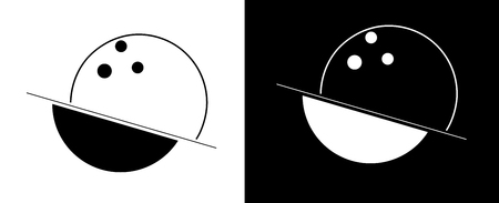 abstraction from the line, circles and spheres, bowling minimalist logoのイラスト素材