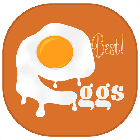 letter e made from scrambled eggs logo best eggsのイラスト素材