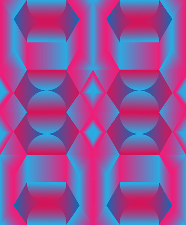 abstract geometric background of triangles rectangles and a semicircle with gradientsのイラスト素材