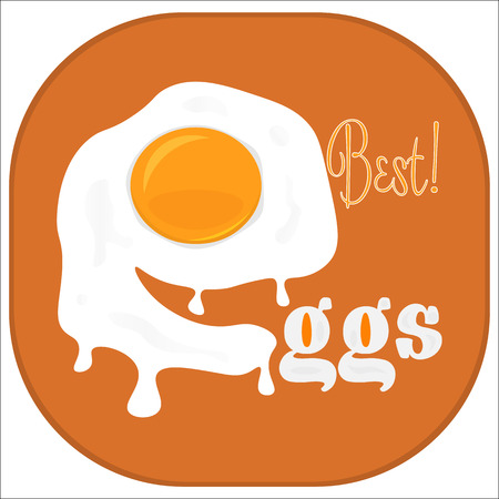 letter e made from scrambled eggs logo best eggsのイラスト素材