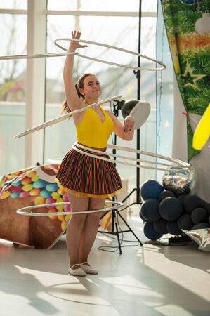 performance of Vladivostok circus artists before the new yearのeditorial素材