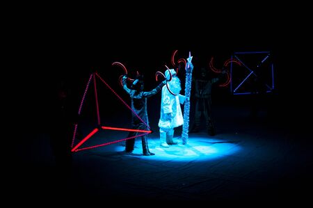 performance of Vladivostok circus artists before the new yearのeditorial素材