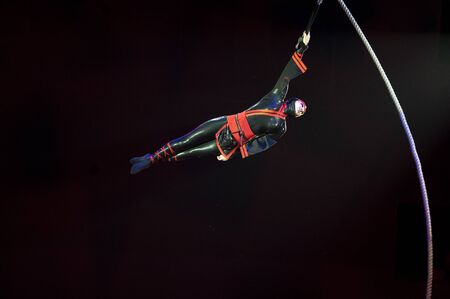 performance of Vladivostok circus artists before the new yearのeditorial素材