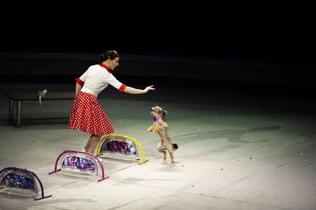 performance of Vladivostok circus artists before the new yearのeditorial素材