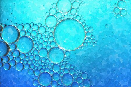 abstract watercolor background in blue colors from photo bubblesの写真素材