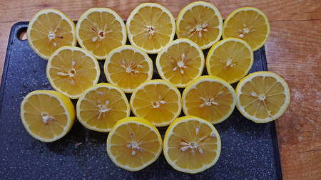 photo of finished homemade pizza close-up for the backgroundの写真素材