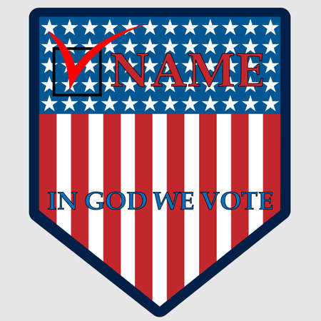 Vote 2020 in USA, banner design. American patriotic background election day.のイラスト素材