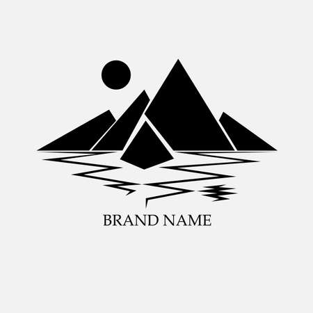 Abstract of mountain on whiteのイラスト素材