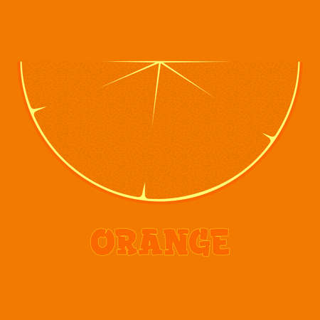 orange slice logo on an orange background with the inscription 1のイラスト素材