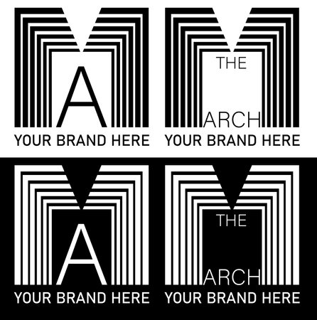 abstract logo with perspective for architects and buildersのイラスト素材