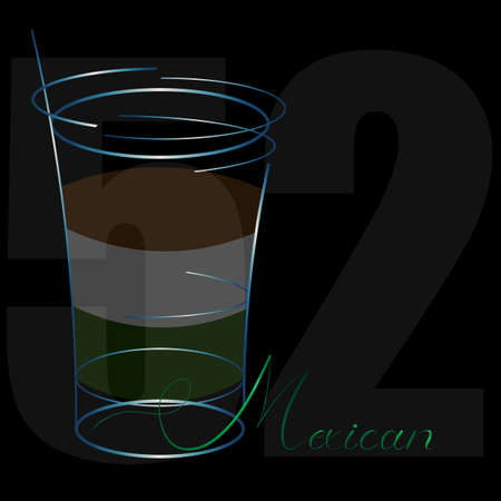 cocktail logo Mexican for menu or wine list of restaurant or barのイラスト素材